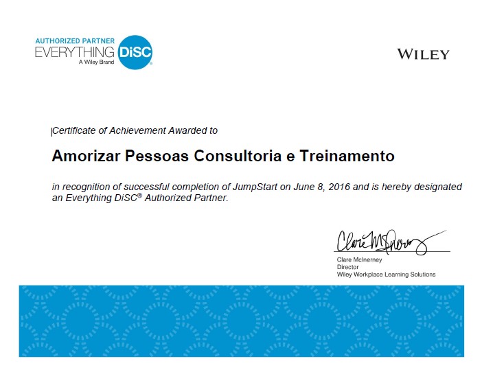 certificado parceiro autorizado Wiley